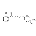 结构式 CAS# 898785-92-7, 1-(2-氯苯基)-5-(5,5-二甲基-1,3-二恶烷-2-基)-1-戊酮
