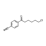 structure of CAS# 898786-19-1, 6-Chloro-1-(4-Cyanophenyl)-1-Oxohexane;6-chloro-1-(4-cyanophenyl)-1-oxohexane