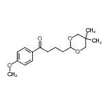 结构式 CAS# 898786-45-3, 4-(5,5-二甲基-1,3-二恶烷-2-基)-1-(4-甲氧基苯基)-1-丁酮