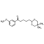 structure of CAS# 898786-51-1, 5-(5,5-Dimethyl-1,3-dioxan-2-yl)-1-(3-methoxyphenyl)-1-pentanone;5-(5,5-dimethyl-1,3-dioxan-2-yl)-3'-methoxyvalerophenone