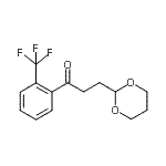 structure of CAS# 898786-55-5, 3-(1,3-Dioxan-2-yl)-1-[2-(trifluoromethyl)phenyl]-1-propanone;3-(1,3-Dioxan-2-yl)-2'-trifluoromethylpropiophenone