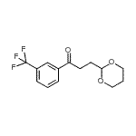 结构式 CAS# 898786-57-7, 3-(1,3-二恶烷-2-基)-1-[3-(三氟甲基)苯基]-1-丙酮