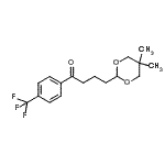结构式 CAS# 898786-65-7, 4-(5,5-二甲基-1,3-二恶烷-2-基)-1-[4-(三氟甲基)苯基]-1-丁酮