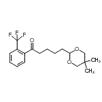结构式 CAS# 898786-67-9, 5-(5,5-二甲基-1,3-二恶烷-2-基)-1-[2-(三氟甲基)苯基]-1-戊酮