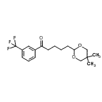 结构式 CAS# 898786-69-1, 5-(5,5-二甲基-1,3-二恶烷-2-基)-1-[3-(三氟甲基)苯基]-1-戊酮