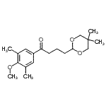 structure of CAS# 898786-75-9, 4-(5,5-Dimethyl-1,3-dioxan-2-yl)-1-(4-methoxy-3,5-dimethylphenyl)-1-butanone;4-(5,5-di<wbr>methyl-1,<wbr>3-dioxan-<wbr>2-yl)-3',<wbr>5'-dimeth<wbr>yl-4'-met<wbr>hoxybutyr<wbr>ophenone
