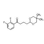 structure of CAS# 898786-79-3, 1-(2,3-Difluorophenyl)-4-(5,5-dimethyl-1,3-dioxan-2-yl)-1-butanone;2',3'-difluoro-4-(5,5-dimethyl-1,3-dioxan-2-yl)butyrophenone