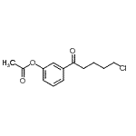 structure of CAS# 898786-91-9, 3-(5-Chloropentanoyl)phenyl acetate;3'-Acetoxy-5-chlorovalerophenone