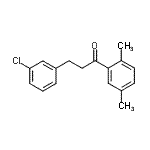 结构式 CAS# 898787-07-0, 3-(3-氯苯基)-1-(2,5-二甲基苯基)-1-丙酮