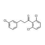 结构式 CAS# 898787-50-3, 3-(3-氯苯基)-1-(2,6-二氯苯基)-1-丙酮