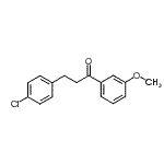 structure of CAS# 898787-64-9, 3-(4-Chlorophenyl)-1-(3-methoxyphenyl)-1-propanone;3-(4-chlorophenyl)-3'-methoxypropiophenone