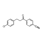 structure of CAS# 898787-70-7, 4-[3-(4-Chlorophenyl)propanoyl]benzonitrile;3-(4-chlorophenyl)-4'-cyanopropiophenone