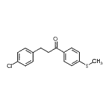 structure of CAS# 898787-82-1, 3-(4-Chlorophenyl)-1-[4-(methylsulfanyl)phenyl]-1-propanone;3-(4-chlorophenyl)-4'-thiomethylpropiophenone