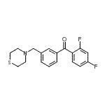 structure of CAS# 898787-93-4, (2,4-Difluorophenyl)[3-(4-thiomorpholinylmethyl)phenyl]methanone;2,4-difluoro-3'-thiomorpholinomethyl benzophenone