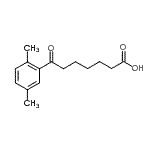 结构式 CAS# 898787-98-9, 7-(2,5-二甲基苯基)-7-氧代庚酸
