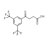 structure of CAS# 898788-04-0, 4-[3,5-Bis(trifluoromethyl)phenyl]-4-oxobutanoic acid;4-(3,5-Ditrifluoromethylphenyl)-4-oxobutyric acid