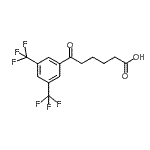 结构式 CAS# 898788-10-8, 6-[3,5-二(三氟甲基)苯基]-6-氧代己酸