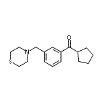 结构式 CAS# 898788-11-9, 环戊基[3-(4-硫代吗啉基甲基)苯基]甲酮