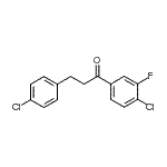 structure of CAS# 898788-15-3, 1-(4-Chloro-3-fluorophenyl)-3-(4-chlorophenyl)-1-propanone;4'-Chloro-3-(4-chlorophenyl)-3'-fluoropropiophenone