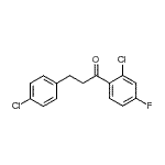 结构式 CAS# 898788-33-5, 1-(2-氯-4-氟苯基)-3-(4-氯苯基)-1-丙酮