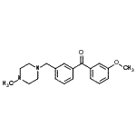 structure of CAS# 898788-38-0, (3-Methoxyphenyl){3-[(4-methyl-1-piperazinyl)methyl]phenyl}methanone;3-methoxy-3'-(4-methylpiperazinomethyl) benzophenone