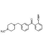 structure of CAS# 898788-42-6, 2-{3-[(4-Methyl-1-piperazinyl)methyl]benzoyl}benzonitrile;2-cyano-3'-(4-methylpiperazinomethyl) benzophenone