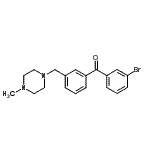 structure of CAS# 898788-58-4, (3-Bromophenyl){3-[(4-methyl-1-piperazinyl)methyl]phenyl}methanone;3-bromo-3'-(4-methylpiperazinomethyl) benzophenone