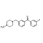 structure of CAS# 898788-66-4, (3-Fluorophenyl){3-[(4-methyl-1-piperazinyl)methyl]phenyl}methanone;3-fluoro-3'-(4-methylpiperazinomethyl) benzophenone