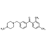 structure of CAS# 898788-72-2, (2,4-Dimethylphenyl){3-[(4-methyl-1-piperazinyl)methyl]phenyl}methanone;2,4-dimethyl-3'-(4-methylpiperazinomethyl) benzophenone
