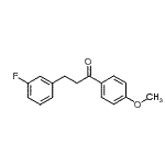 structure of CAS# 898788-76-6, 3-(3-Fluorophenyl)-1-(4-methoxyphenyl)-1-propanone;3-(3-fluorophenyl)-4'-methoxypropiophenone