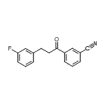 structure of CAS# 898788-82-4, 3-[3-(3-Fluorophenyl)propanoyl]benzonitrile;3'-cyano-3-(3-fluorophenyl)propiophenone
