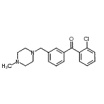 structure of CAS# 898788-95-9, (2-Chlorophenyl){3-[(4-methyl-1-piperazinyl)methyl]phenyl}methanone;2-chloro-3'-(4-methylpiperazinomethyl) benzophenone