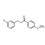structure of CAS# 898789-00-9, 3-(3-Fluorophenyl)-1-[4-(methylsulfanyl)phenyl]-1-propanone;3-(3-fluorophenyl)-4'-thiomethylpropiophenone
