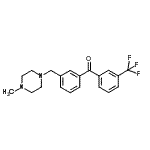 structure of CAS# 898789-03-2, {3-[(4-Methyl-1-piperazinyl)methyl]phenyl}[3-(trifluoromethyl)phenyl]methanone;3-(4-methylpiperazinomethyl)-3'-trifluoromethylbenzophenone