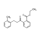 结构式 CAS# 898789-28-1, 乙基2-[3-(2-甲基苯基)丙酰]苯甲酸酯