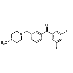 structure of CAS# 898789-35-0, (3,5-Difluorophenyl){3-[(4-methyl-1-piperazinyl)methyl]phenyl}methanone;3,5-difluoro-3'-(4-methylpiperazinomethyl) benzophenone
