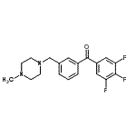 structure of CAS# 898789-37-2, {3-[(4-Methyl-1-piperazinyl)methyl]phenyl}(3,4,5-trifluorophenyl)methanone;3'-(4-methylpiperazinomethyl)-3,4,5-trifluorobenzophenone