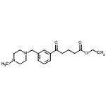 structure of CAS# 898789-49-6, Ethyl 5-{3-[(4-methyl-1-piperazinyl)methyl]phenyl}-5-oxopentanoate;Ethyl 5-[3-(4-methylpiperazinomethyl)phenyl]-5-oxovalerate