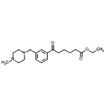 structure of CAS# 898789-51-0, Ethyl 6-{3-[(4-methyl-1-piperazinyl)methyl]phenyl}-6-oxohexanoate;ethyl 6-[3-(4-methylpiperazinomethyl)phenyl]-6-oxohexanoate