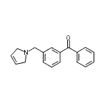structure of CAS# 898789-57-6, [3-(2,5-Dihydro-1H-pyrrol-1-ylmethyl)phenyl](phenyl)methanone;3-(3-pyrrolinomethyl)benzophenone