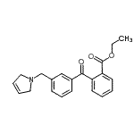structure of CAS# 898789-81-6, Ethyl 2-[3-(2,5-dihydro-1H-pyrrol-1-ylmethyl)benzoyl]benzoate;2-carboethoxy-3'-(3-pyrrolinomethyl) benzophenone