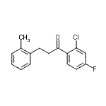structure of CAS# 898789-85-0, 1-(2-Chloro-4-fluorophenyl)-3-(2-methylphenyl)-1-propanone;2'-chloro-4'-fluoro-3-(2-methylphenyl)propiophenone