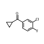结构式 CAS# 898790-09-5, (3-氯-4-氟苯基)(环丙基)甲酮