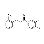 结构式 CAS# 898790-11-9, 1-(3,4-二氟苯基)-3-(2-甲基苯基)-1-丙酮