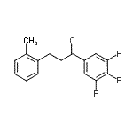 structure of CAS# 898790-17-5, 3-(2-Methylphenyl)-1-(3,4,5-trifluorophenyl)-1-propanone;3-(2-methylphenyl)-3',4',5'-trifluoropropiophenone