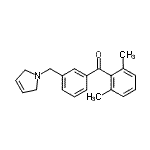 structure of CAS# 898790-22-2, [3-(2,5-Dihydro-1H-pyrrol-1-ylmethyl)phenyl](2,6-dimethylphenyl)methanone;2,6-dimethyl-3'-(3-pyrrolinomethyl) benzophenone