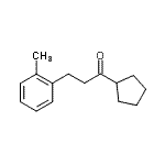 structure of CAS# 898790-27-7, 1-Cyclopentyl-3-(2-methylphenyl)-1-propanone;cyclopentyl 2-(2-methylphenyl)ethyl ketone