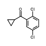 structure of CAS# 898790-28-8, Cyclopropyl(2,5-dichlorophenyl)methanone;Cyclopropyl 2,5-dichlorophenyl ketone