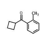 structure of CAS# 898790-38-0, Cyclobutyl(2-methylphenyl)methanone;Cyclobutyl 2-methylphenyl ketone;MFCD03841245