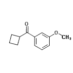 structure of CAS# 898790-44-8, Cyclobutyl(3-methoxyphenyl)methanone;Cyclobutyl 3-methoxyphenyl ketone;MFCD03841249